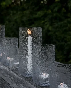 Portavelas Ernst con estampado, Ø11x25 cm