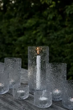 Portavelas Ernst con estampado, Ø11x25 cm