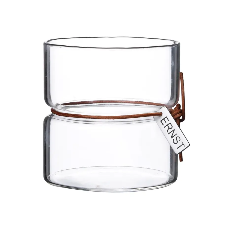 Portavelas Ernst H8,5 cm Ø8 cm, transparente