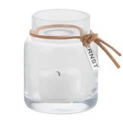 Portavelas Ernst H8 cm Ø5 cm, transparente