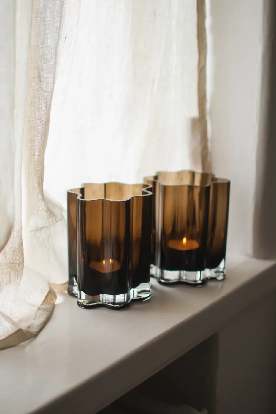 Portavelas Filter , Brown, Ø11,5 × 13 cm