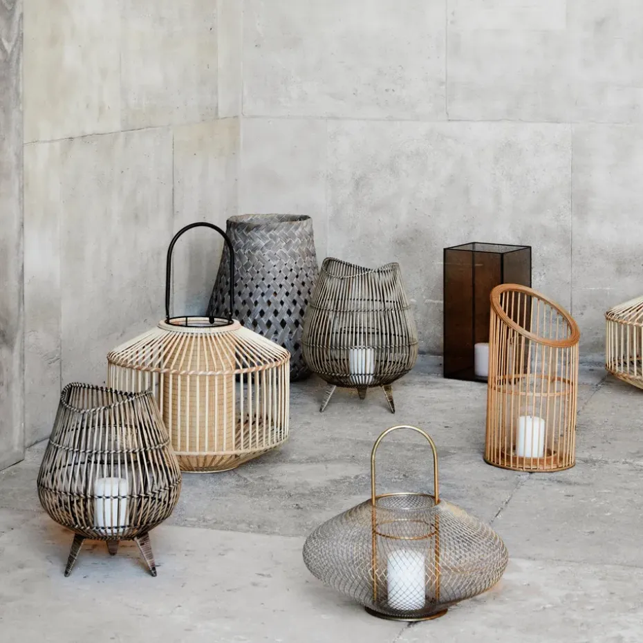 Portavelas Flax bambú, grande