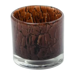 Portavelas Fuji Ø8 cm, Marrón oscuro