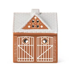 Portavelas Gingerbread casa, Christmas barn 11,5 cm