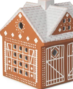 Portavelas Gingerbread casa, Christmas barn 11,5 cm