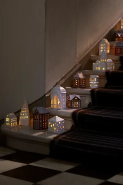 Portavelas Gingerbread casa, Christmas barn 11,5 cm