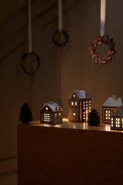 Portavelas Gingerbread casa, Christmas barn 11,5 cm