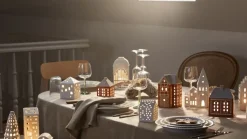 Portavelas Gingerbread grande 17 cm, Marrón