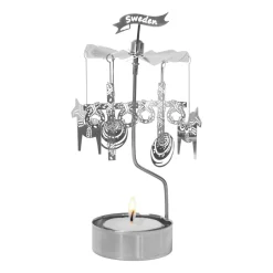 Portavelas giratorio like a swede, Plateado