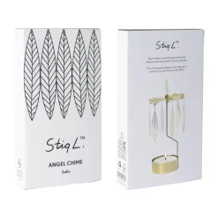 Portavelas giratorio Stig L Salix medium, Dorado