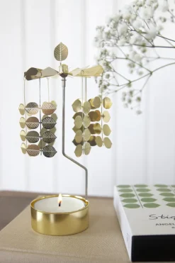 Portavelas giratorio Stig L Berså medium, Dorado