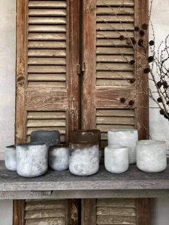 Portavelas Halde 8 cm, gris