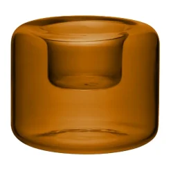 Portavelas Happy 3 piezas, Ámbar