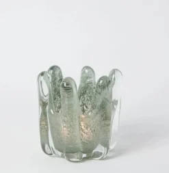 Portavelas Helix Ø14 cm, Verde musgo