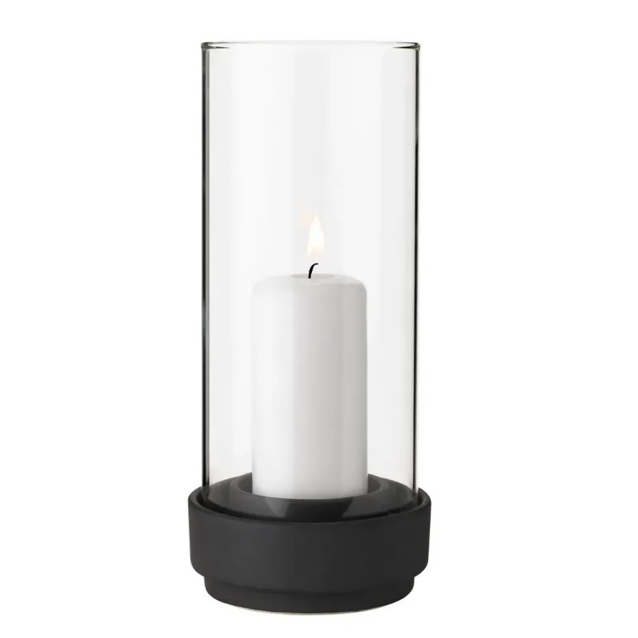 Portavelas Hurricane negro, pequeño