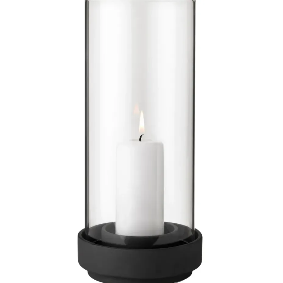 Portavelas Hurricane negro, grande