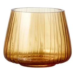 Portavelas Kusintha 7,5 cm 2 unidades, Ámbar