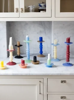 Portavelas Lara XS 9 cm, Amarillo-beige claro