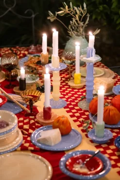 Portavelas Lara XS 9 cm, Amarillo-beige claro