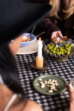 Portavelas Lara XS 9 cm, Naranja-marrón