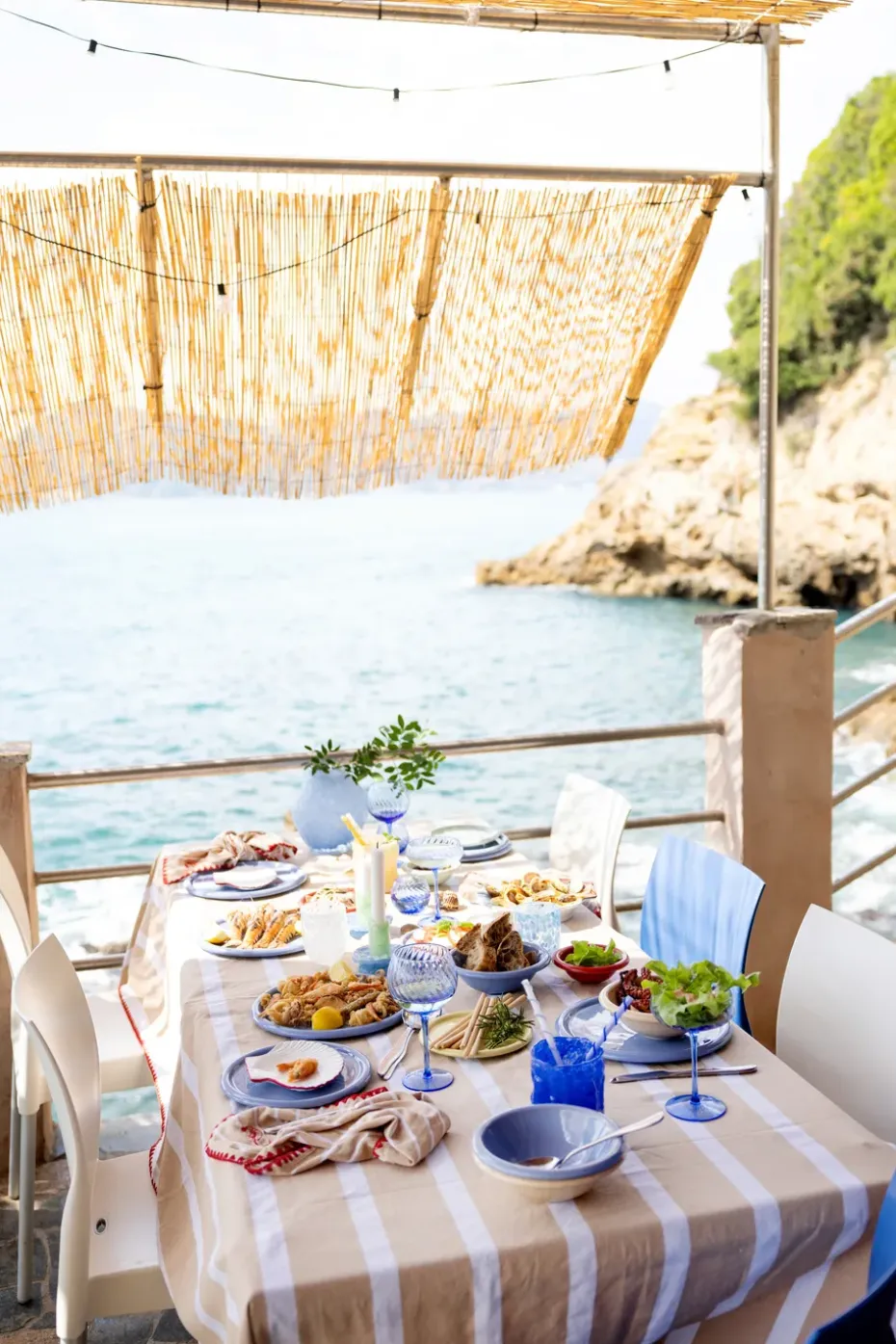 Portavelas Laranne Ø10 cm, Azul