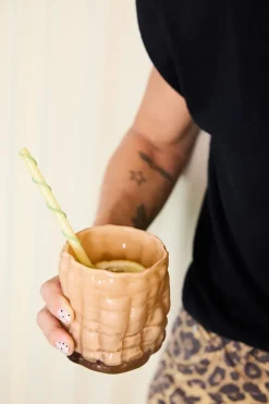 Portavelas Laranne Ø10 cm, Melocotón