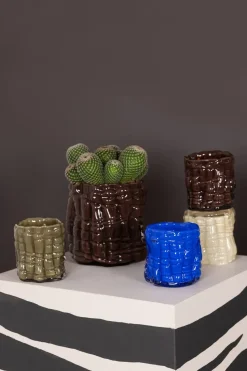 Portavelas Laranne Ø10 cm, Verde