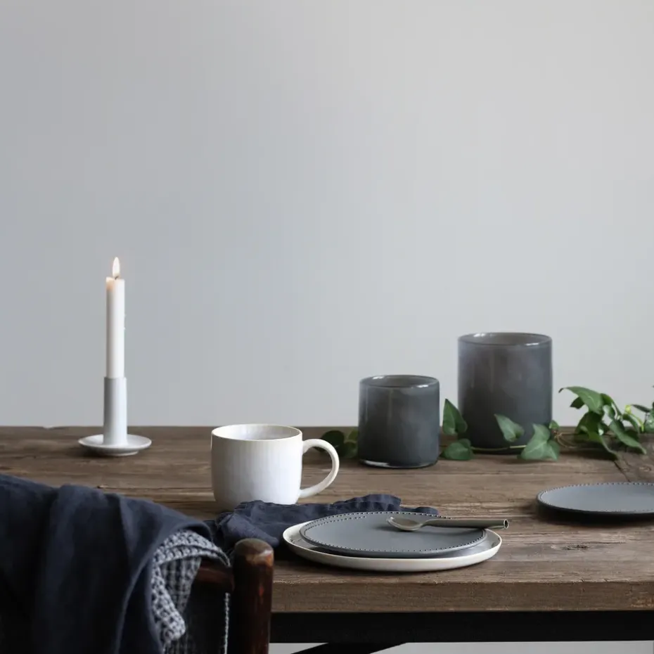 Portavelas Lyric M, gris oscuro