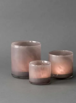 Portavelas Lyric M, morado grisáceo