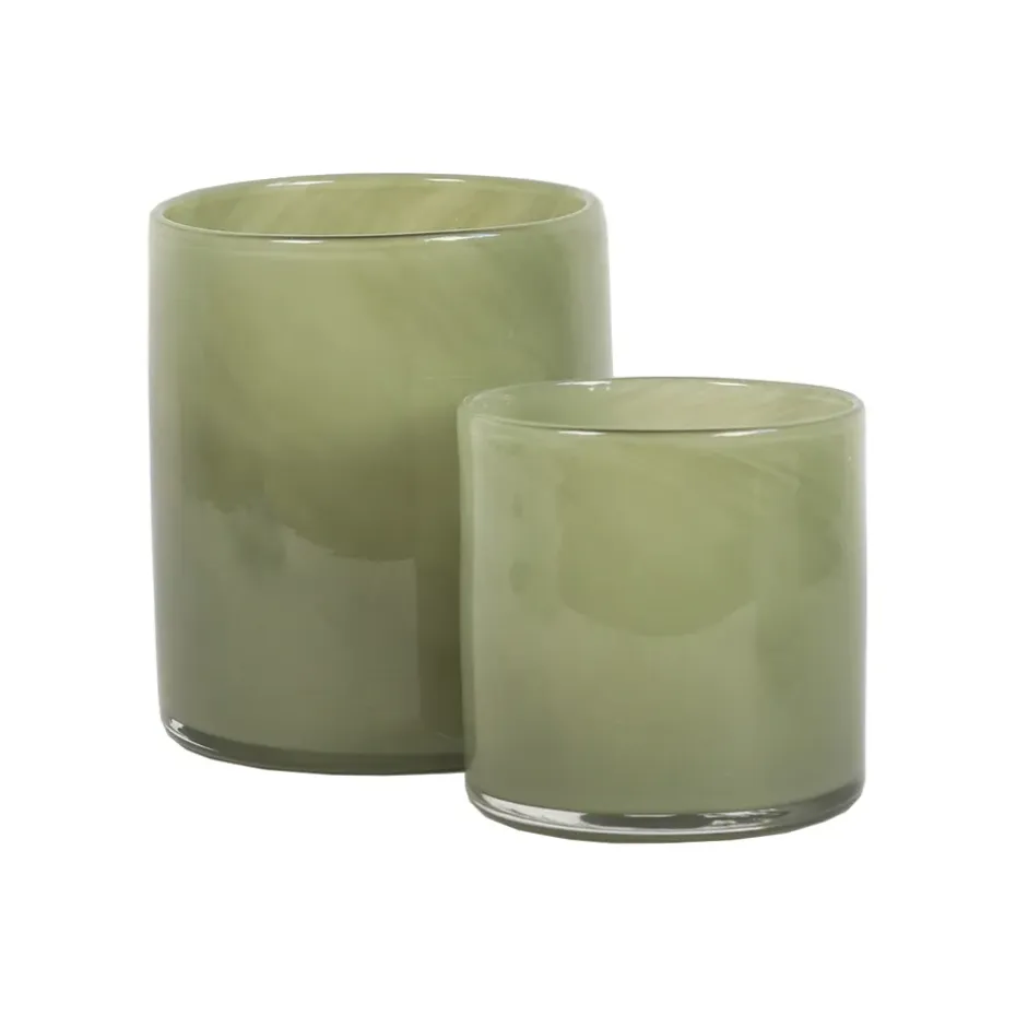 Portavelas Lyric M, verde oliva