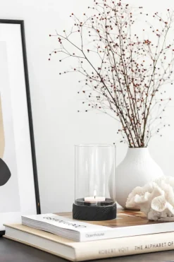 Portavelas Manufacture Rock Home Hurricane S, Negro