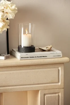 Portavelas Manufacture Rock Home Hurricane M, Negro