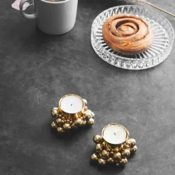 Portavelas Molekyl, latón