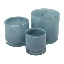 Portavelas Nilla 12 cm, Azul claro