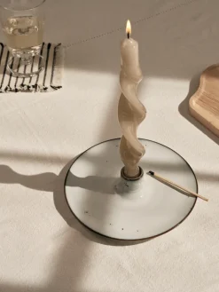 Portavelas Nordic Sand, Ø18 cm