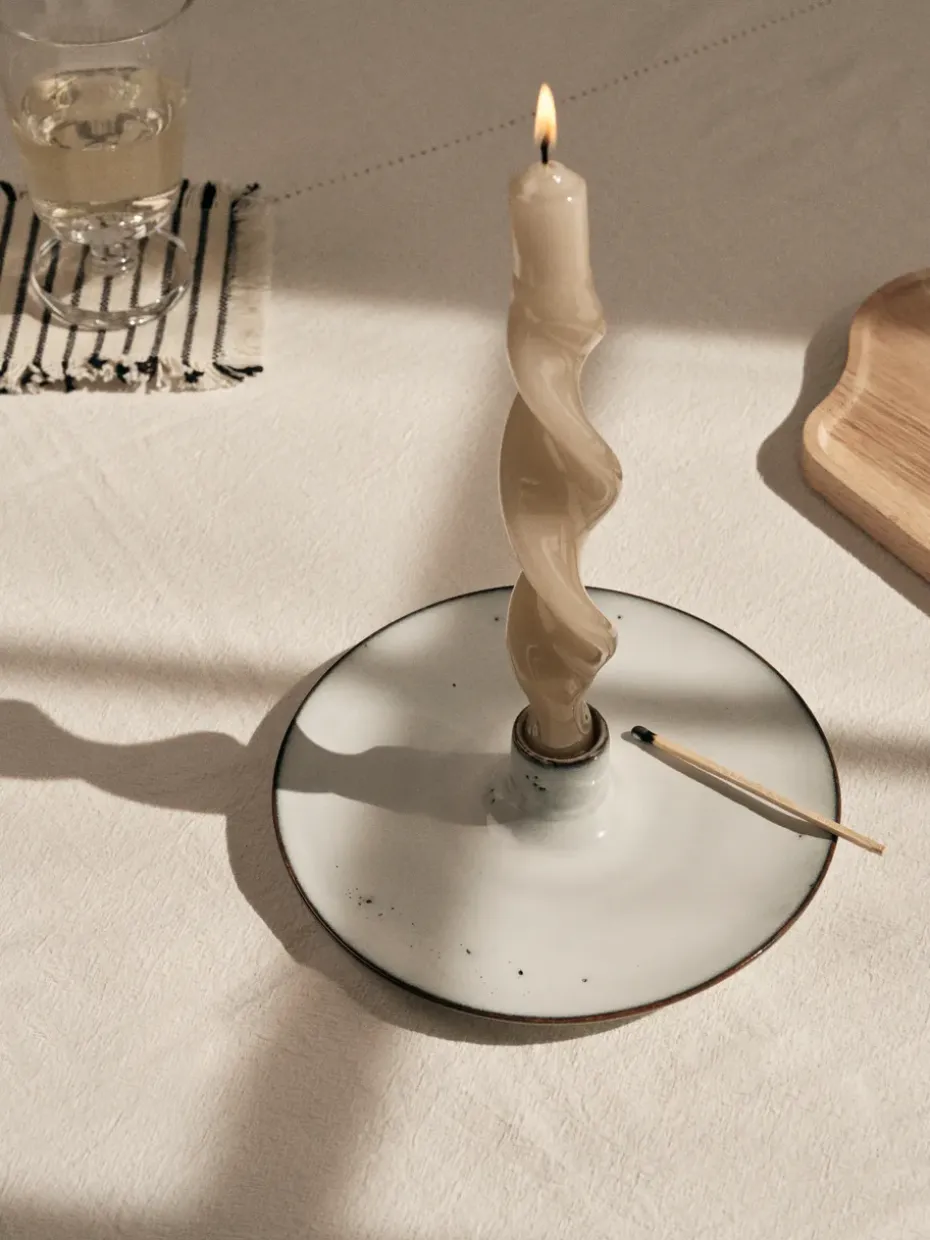 Portavelas Nordic Sand, Ø18 cm