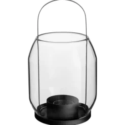 Portavelas para vela alargada 22 cm Ernst, negro