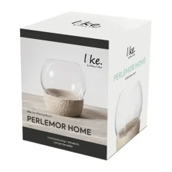 Portavelas Perlemor Home Hurricane Ø16 cm, Beige