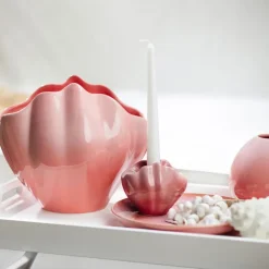 Portavelas Perlemor Home 9,5 cm, Beige