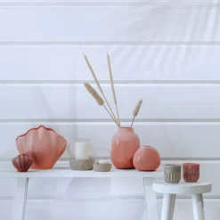 Portavelas Perlemor Home 9,5 cm, Beige