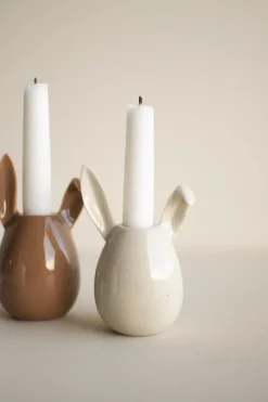 Portavelas Rabbit 13 cm, Vanilla