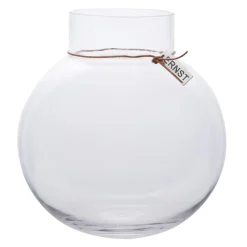 Portavelas redondo Ernst H10 cm Ø9 cm, transparente