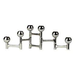 Portavelas Round Folding 28x15 cm, Plateado