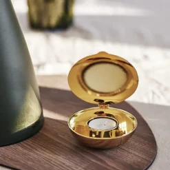 Portavelas Shell, latón