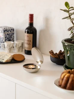 Portavelas Shell, níquel