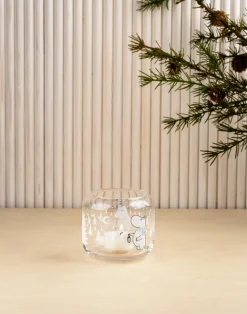 Portavelas Snowfall Ø9 cm, transparente