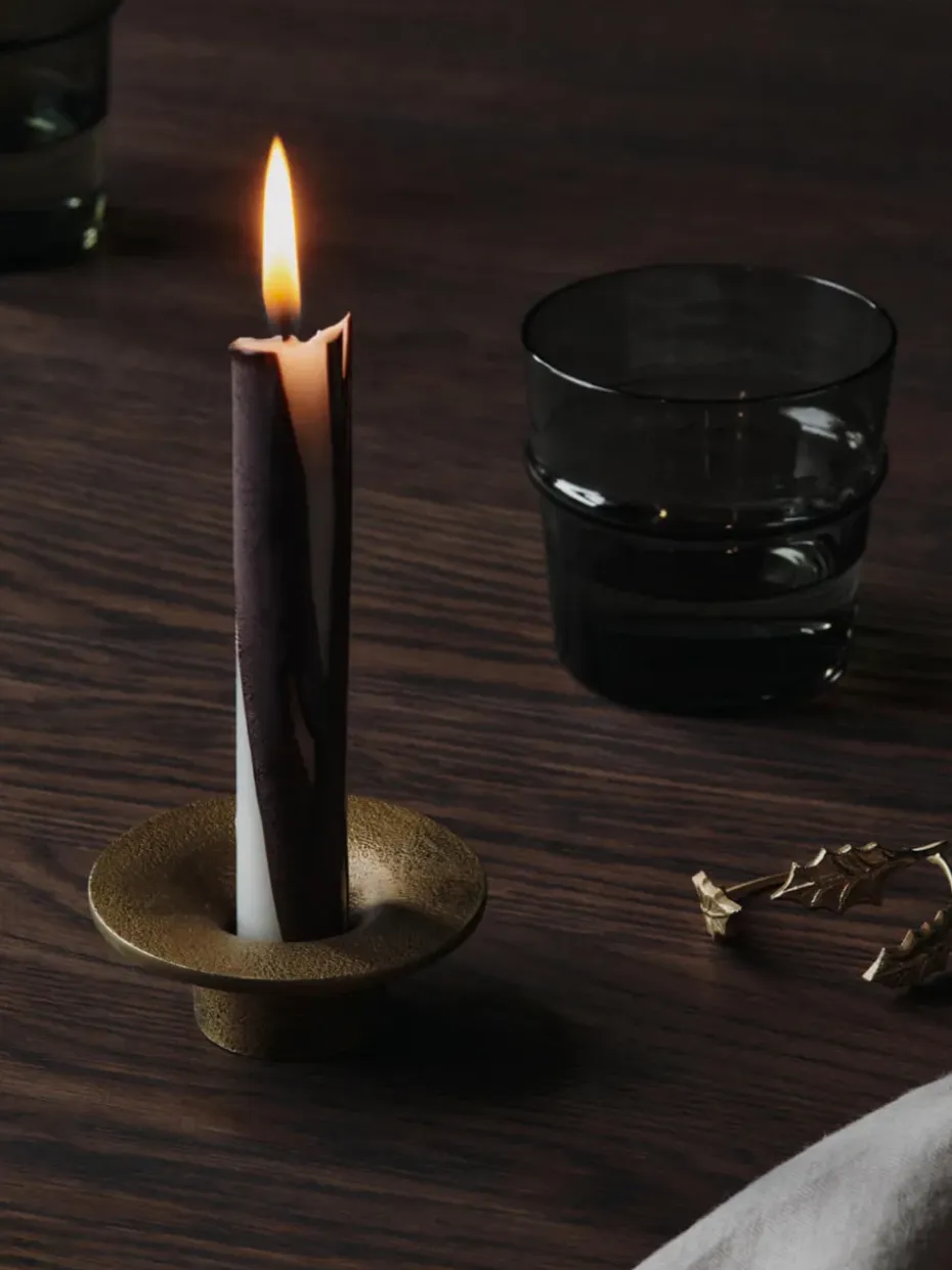 Portavelas Soothe Ø8 cm, Brass Finish