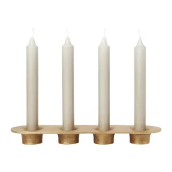Portavelas Soothe 4, 8x29 cm, Brass Finish