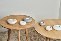 Portavelas Stone Ø9 cm, Beige