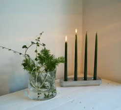 Portavelas Stumpastaken alargado pulido, 8,5x29,5 cm